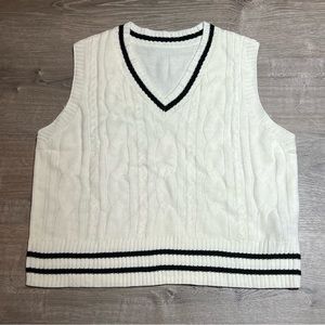 Varsity style sweater vest